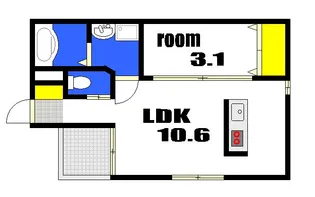 LUFELI羽衣【3階】の間取り