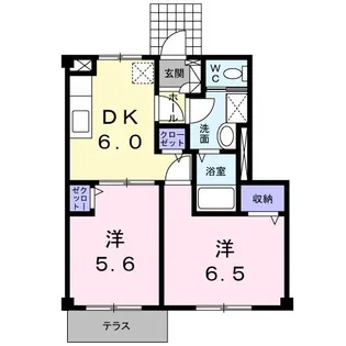 コンフォートB【1階】の間取り