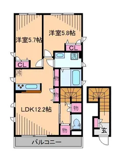 ヴェルデュール エスト【2階】の間取り