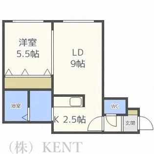 エバーグリーン【3階】の間取り