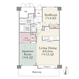 ミ・アモール【2階】の間取り