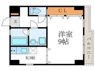 御所西エクセル三宅【4階】の間取り