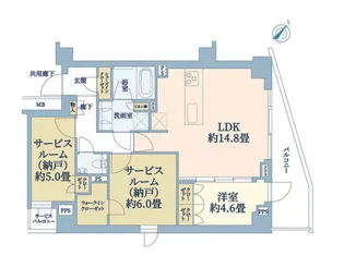 ディアナコート小石川播磨坂レジデンス【4階】の間取り