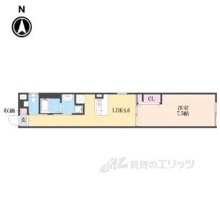 アイリス清水五条【4階】の間取り