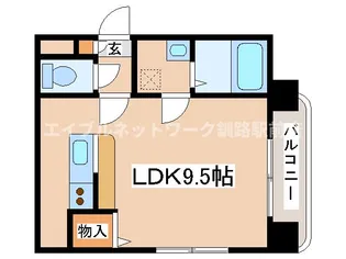 ノースコート釧路【2階】の間取り