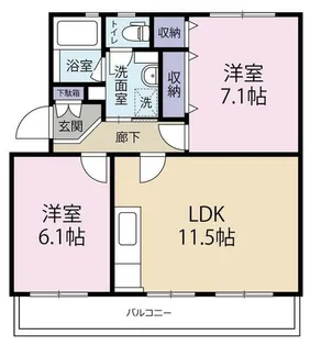 町田コープタウン16号棟【1階】の間取り