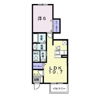 アルバ・カーサA【1階】の間取り