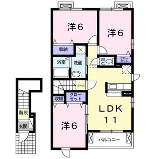 サンオークIII【2階】の間取り