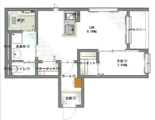 オーパス北在家【2階】の間取り