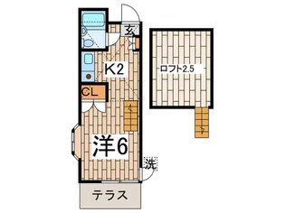 フラット三春台【1階】の間取り