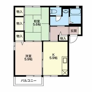 グランドディアス D【2階】の間取り
