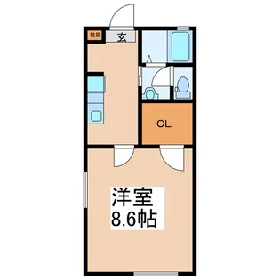 ステュディオII【1階】の間取り