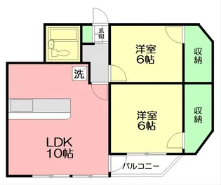 第12明智ビル【6階】の間取り