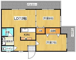 オーシャンパレスWITH PET【2階】の間取り