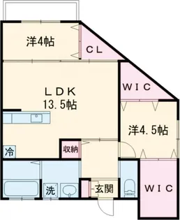 Signpost嬉里 A棟【2階】の間取り