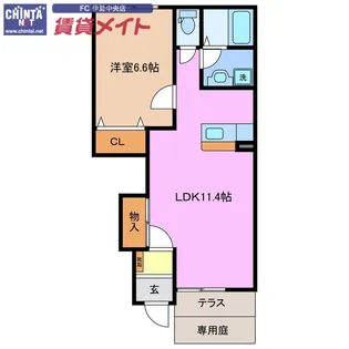 ヴェールメゾン【1階】の間取り