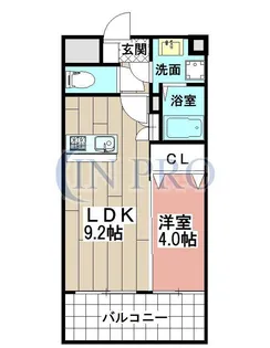 LE GRAND BLEU HAKATA【13階】の間取り