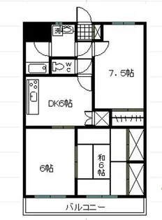 巴町コロンバスタワー【5階】の間取り