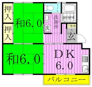稔台サニーハイツ【1階】の間取り