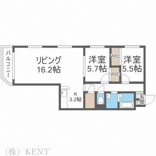 AKR北円山【1階】の間取り