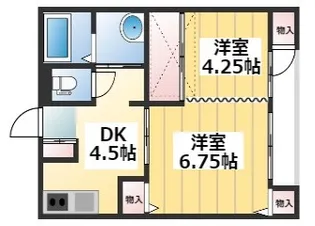 プレステージインサバト【1階】の間取り