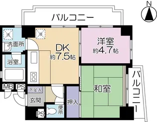 下落合ハウス【5階】の間取り