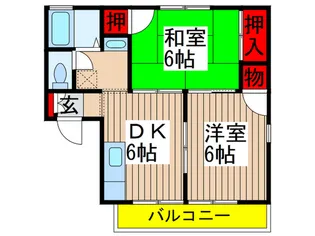 ペアグレースサクラA【1階】の間取り