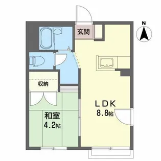 エトワスE【1階】の間取り