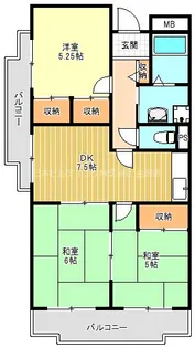 バルカン富田林【8階】の間取り