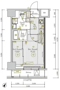ミライズ新小岩マーロ【6階】の間取り