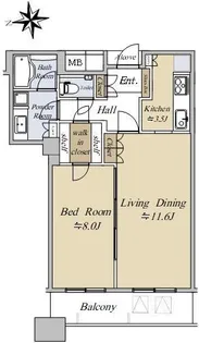 ザ・なんばタワー【21階】の間取り