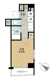 スカイコート文京根津【3階】の間取り