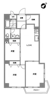 青木町ハイツ2号棟【3階】の間取り