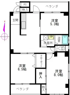 第二ハイツシキシマ【2階】の間取り