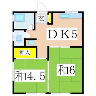 むつみアパート【2階】の間取り