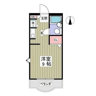 シャンロック門沢橋【3階】の間取り
