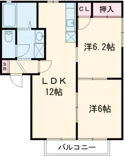 クレール・ジュネA【2階】の間取り