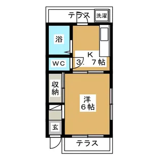 コーポ山路【1階】の間取り