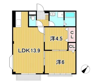 エルディム石崎I【2階】の間取り