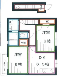 シュールコテデュパルク【2階】の間取り