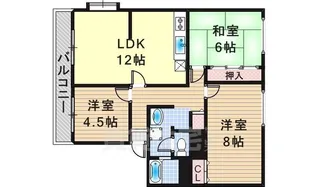 サンガーデンホップ【1階】の間取り