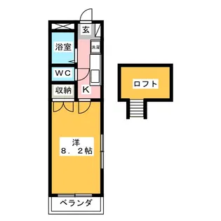 ウェル古庄【1階】の間取り