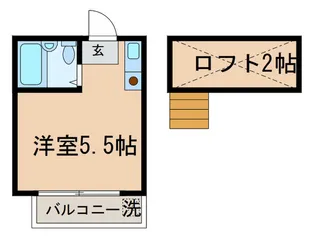 ペアパレスあけぼのパ-ト・II【2階】の間取り