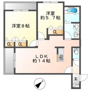 Mauruuru【2階】の間取り