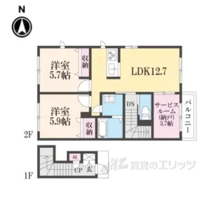 アルカディアファイブ【2階】の間取り