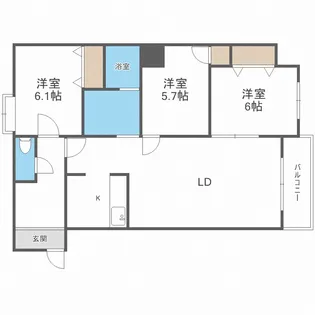ピュア元町【8階】の間取り