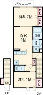 アンジュール等々力【2階】の間取り