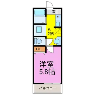 K&AT(ケイアンドエイティ)【2階】の間取り