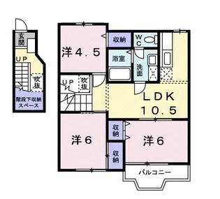 Bay Moat A【2階】の間取り