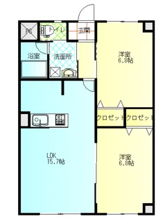 ミッドタウン米沢【5階】の間取り